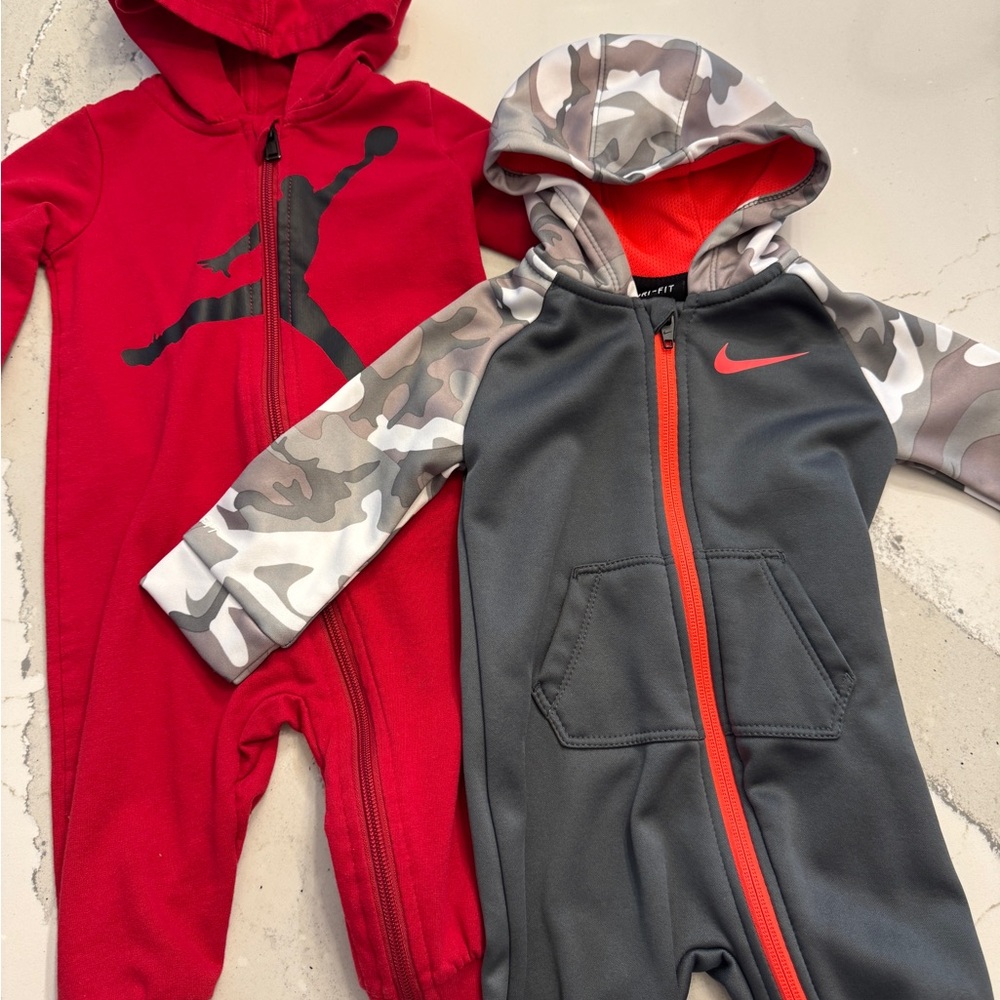 Nike and Jordan hoodie romper 9m